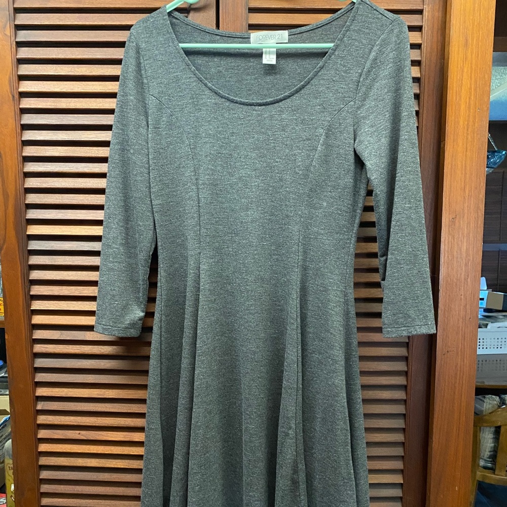 Grey Jersey Knit Dress